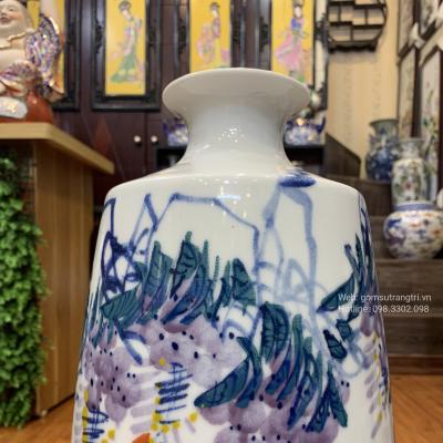 Bình vẽ tay phỏng cổ Quan Công